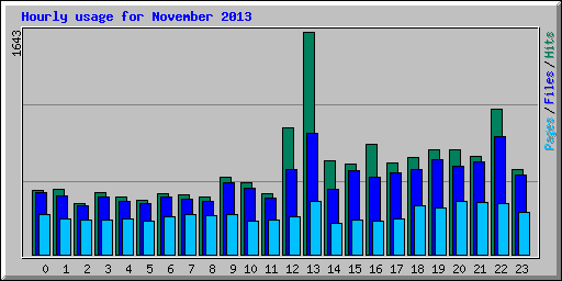 Hourly usage for November 2013